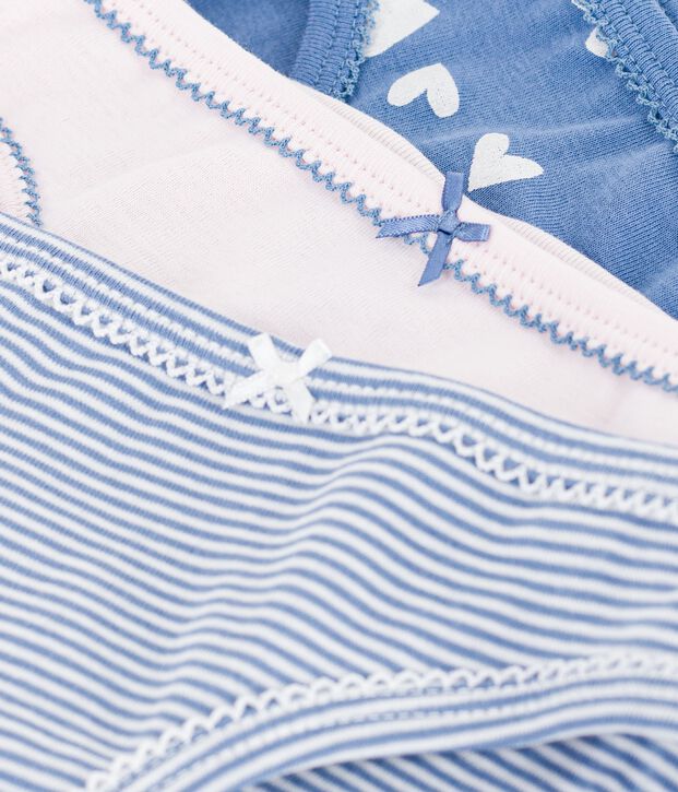 Lot de culottes enfant en coton &agrave; c&oelig;urs multicouleur