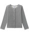 Cardigan fille en tubique rayé milleraies bleu SMOKING/beige COQUILLE