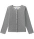 Cardigan fille en tubique rayé milleraies