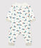 Lange jumpsuit met berenprint baby van biologisch katoen wit MARSHMALLOW/wit MULTICO