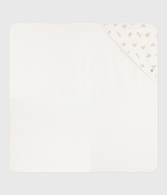 Katoenen badcape voor baby's MARSHMALLOW/ BRUN