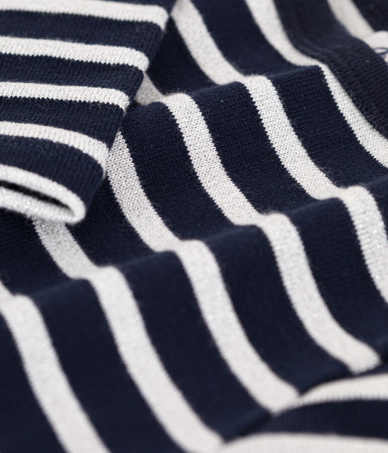 Marini&egrave;re iconique en coton enfant fille bleu/gris