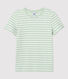 DE STRAIGHT-FIT, T-shirt voor dames met ronde hals in biokatoen