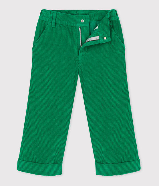 Ribfluwelen meisjesbroek MATCHA