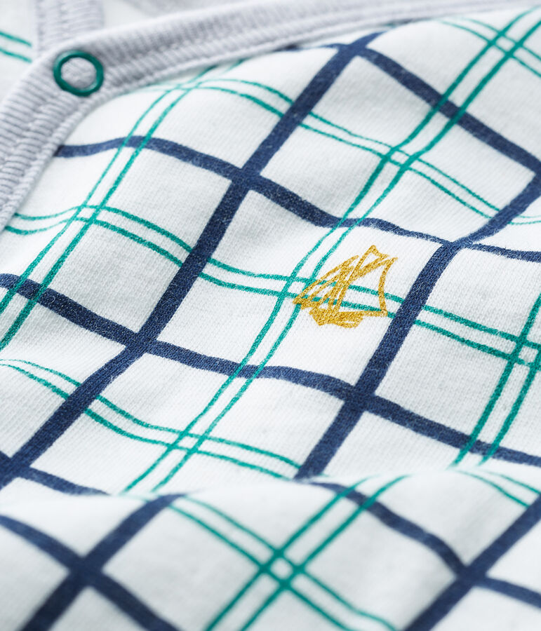 Slaappakje zonder voetjes van tubic babyjongen wit MARSHMALLOW/wit MULTICO