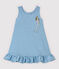 Jurk van biologisch katoen voor baby's blauw ALASKA/wit ECUME