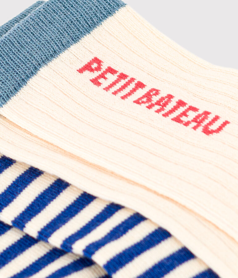 Set van 2 paar Petit Boat sokken voor jongens en meisjes multicouleur