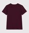 Dames-T-shirt van effen katoen met korte mouwen MOON