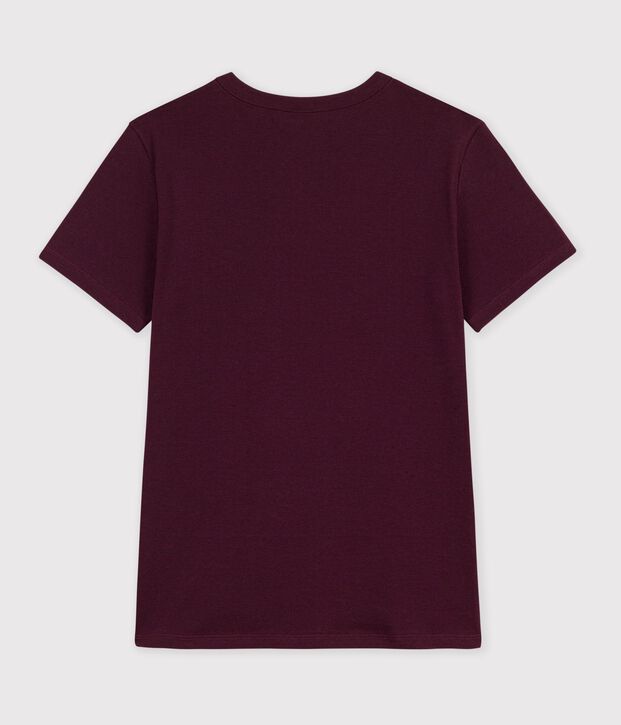 Dames-T-shirt van effen katoen met korte mouwen MOON