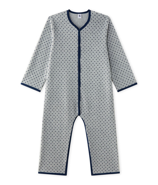 Warme jongenspyjama in fleece grijs SUBWAY/blauw MEDIEVAL
