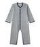 Warme jongenspyjama in fleece grijs SUBWAY/blauw MEDIEVAL