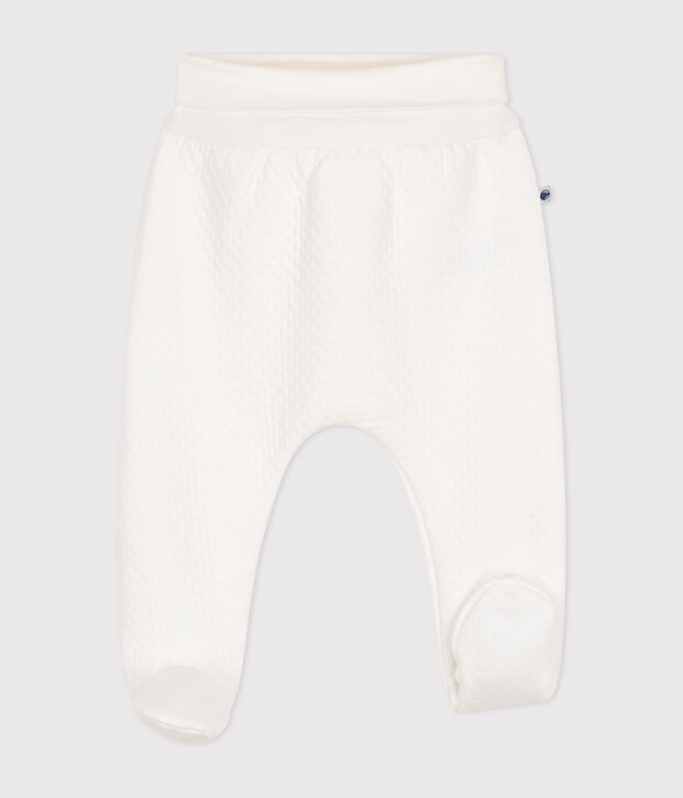 Pantalon &agrave; pieds en tubique matelass&eacute;  b&eacute;b&eacute; blanc