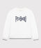 Sweatshirt femme en coton imprimé blanc MARSHMALLOW