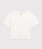 LE BOXY, T-shirt voor dames in katoen  wit MARSHMALLOW