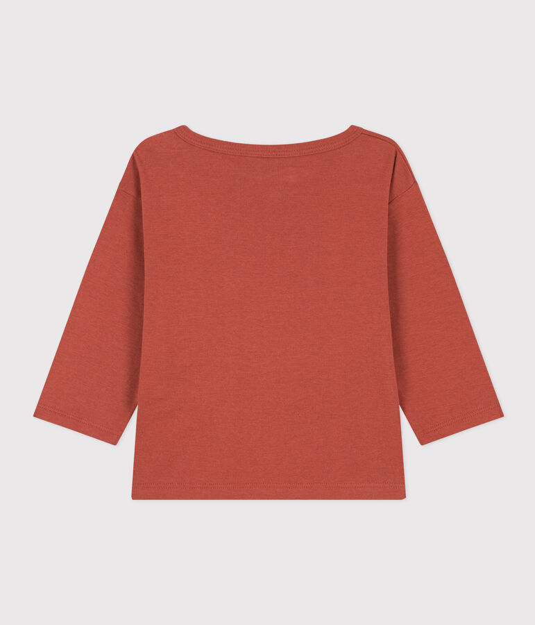 Tee-shirt manches longues en coton b&eacute;b&eacute; marron