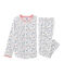 Pyjama petite fille en côte blanc MARSHMALLOW/blanc MULTICO