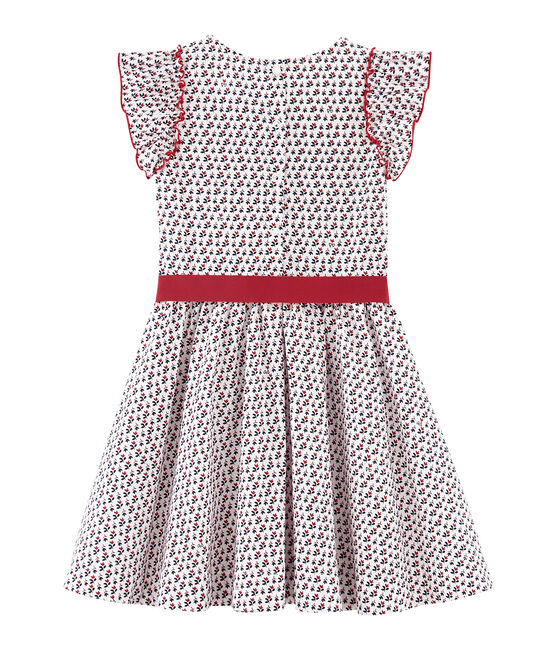 Robe enfant fille blanc MARSHMALLOW/blanc MULTICO