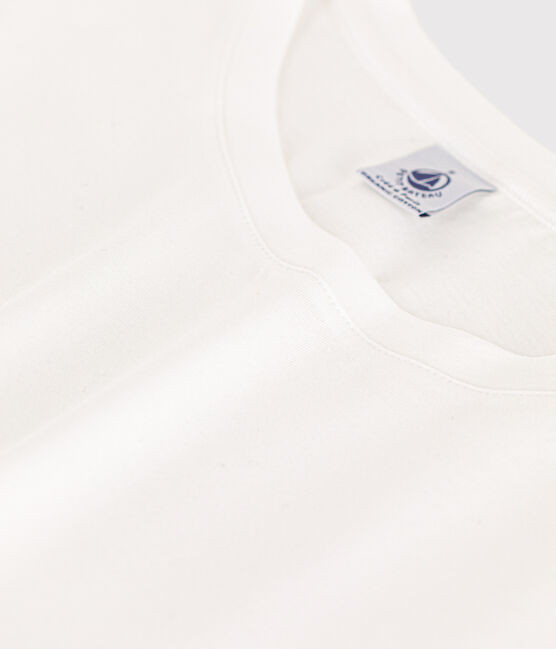 LE DROIT, katoenen T-shirt voor dames met ronde hals wit ECUME