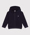 Sweatshirt zippé à capuche enfant garçon bleu SMOKING