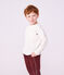 Effen katoenen T-shirt met lange mouwen voor kinderen wit