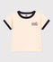 T-shirt met korte mouwen in lichte jersey voor baby's wit AVALANCHE/blauw SMOKING