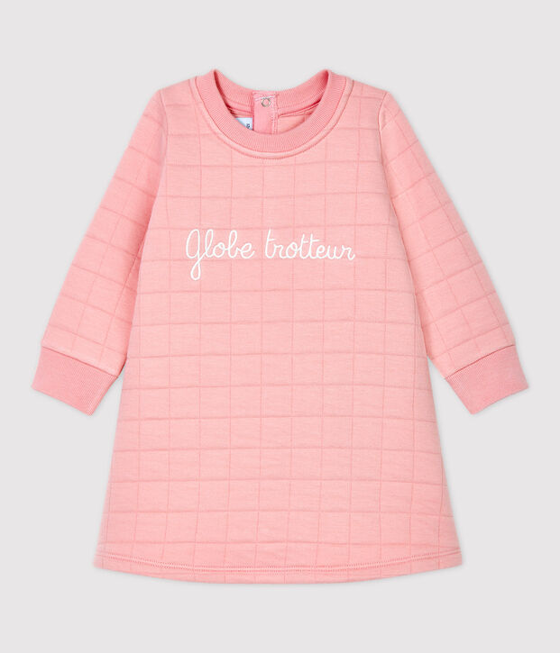 Bio gewatteerde jurk baby. roze