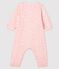 Romperpyjama zonder voetjes met sterretjes van biologisch katoen, voor babymeisjes roze FLEUR/grijs CONCRETE