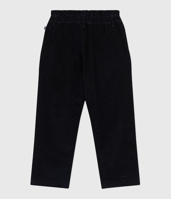 Effen fluwelen broek voor kinderen blauw SMOKING