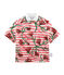 Oversized polo van gestikte Jersey met korte exclusief motief gemaakt door de winnaars van het Hyères-festival. wit MARSHMALLOW/wit MULTICO