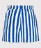 Short de bain rayé enfant garçon blanc MARSHMALLOW/bleu SURF