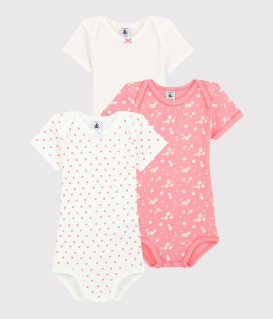 Set van 3 lente-rompertjes met korte mouwen voor babymeisjes variante 1