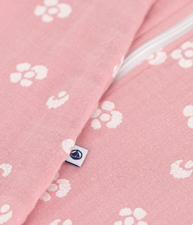 Gigoteuse b&eacute;b&eacute; en coton fleuri TOG 1 rose/blanc