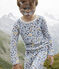Pyjama als verkleding met masker voor meisje/jongen wit MARSHMALLOW/wit MULTICO