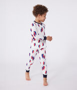 Pyjama en coton imprimé à motif bateaux enfant blanc MARSHMALLOW/blanc MULTICO