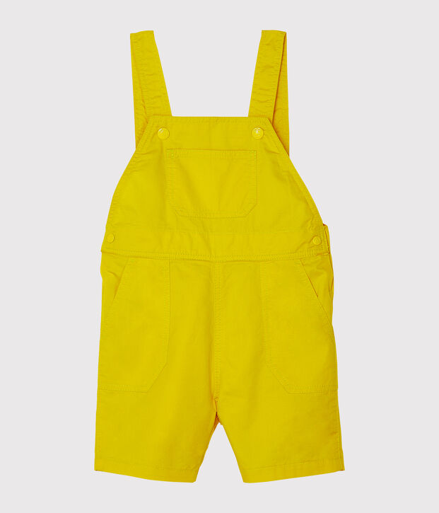 Salopette courte b&eacute;b&eacute; gar&ccedil;on jaune