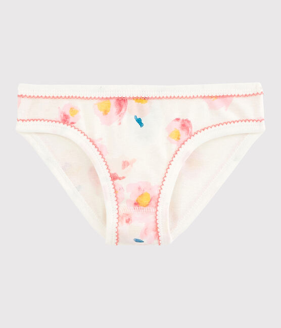 Culotte petite fille en coton blanc MARSHMALLOW/blanc MULTICO