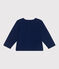 Effen katoenen babyvestje blauw MEDIEVAL
