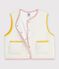 Gilet enfant en sherpa sans manches uni blanc cass&eacute;