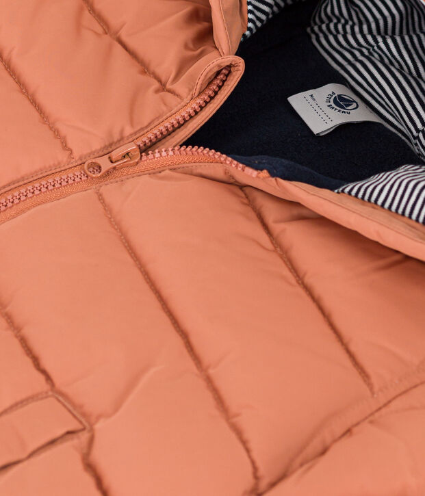 Donsjekker met fleecevoering voor baby's roze