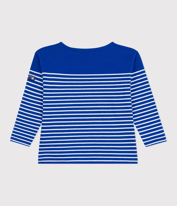 Katoenen marinetruitje voor kinderen blauw/ecru