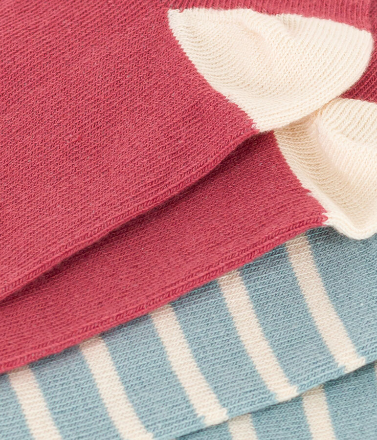 Lot de 2 paires de chaussettes rayures en jersey de coton enfants variante 1