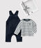 Geschenkdoos voor baby's met marinière en tuinbroek. variante 1