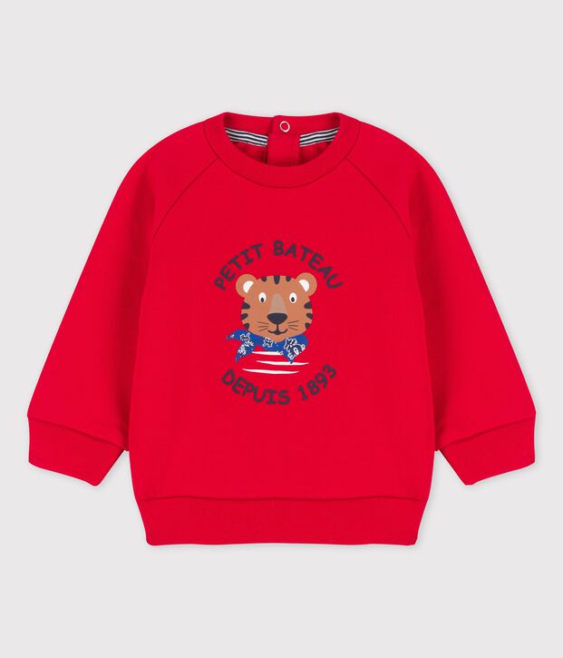 Sweatshirt van molton voor baby's rood