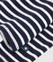 Katoenen T-shirt met lange mouwen en strepen voor kinderen blauw SMOKING/wit MARSHMALLOW