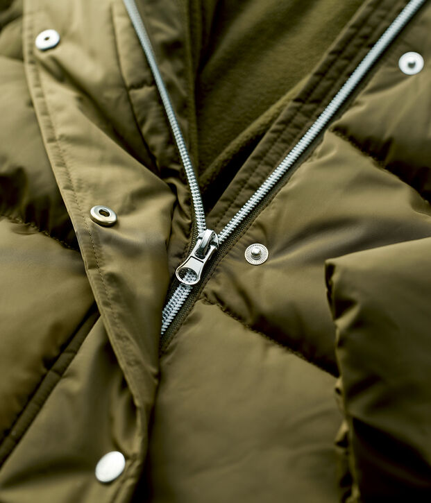 Lang donsjack voor meisjes groen