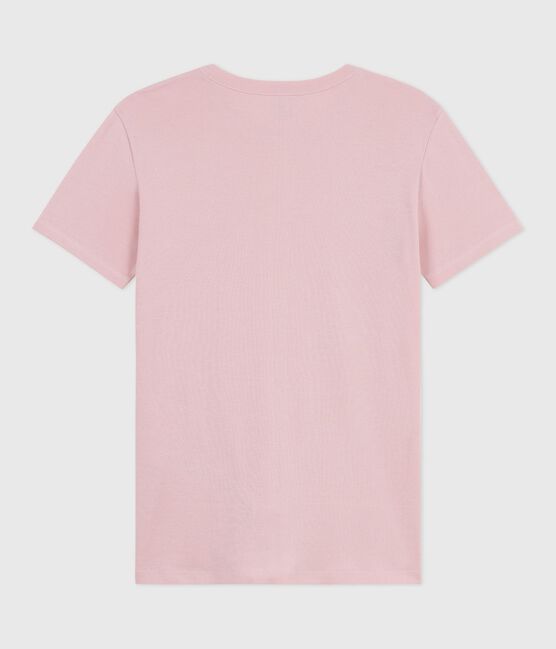 Katoenen dames-T-shirt met korte mouwen - L'Iconique roze JOLI