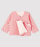 Babyvestje van dubbelgeweven textiel roze CHARME