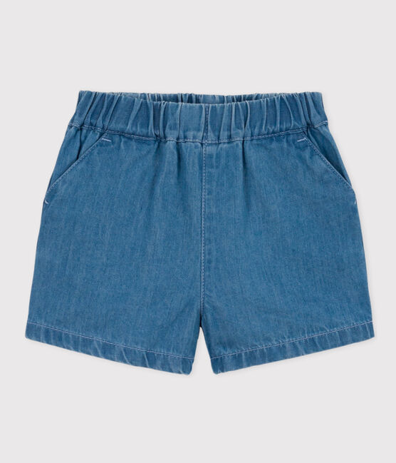 Short bébé en denim léger bleu DENIM CLAIR