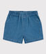 Short bébé en denim léger
