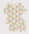 Katoenen pyjama met korte broek en T-shirt met bloemmotiefje voor dames wit AVALANCHE/ MULTICO